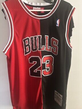 Mitchell & Ness Chicago Bulls Split Red/Black #23 Jersey